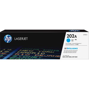 HP 202A (CF501A) Original Standard Yield Laser Toner Cartridge - Cyan - 1 Each