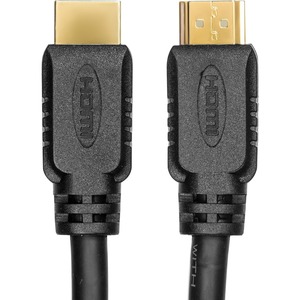 Rocstor Premium 1 ft 4K High Speed HDMI to HDMI M/M Cable - Ultra HD HDMI 2.0 Supports 4k x 2k at 60Hz with resolutions up to 3840x2160p and 18Gbps Bandwidth - HDMI 2.0 to HDMI 2.0 Male/Male - HDMI 2.0 for HDTV, DVD Player, Stereo Receiver, Digital Signage Projector, Gaming Console, Audio/Video Device, TV, Digital Video Recorder - 1 ft (0.3m) - 1 Retail Pack - 1 x HDMI Male - 1 x HDMI Male - Gold Plated Connectors - Shielding - Black - HDMI CABLE ULTRA HD 4Kx2K