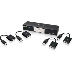 IOGEAR 2-Port Dual-Link Dual View DVI and DisplayPort KVMP Kit (TAA Compliant)