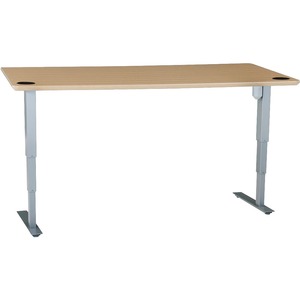 72-30IN MELAMINE BEECH VENEER TABLETOP WITH STEEL FRAME SILVER