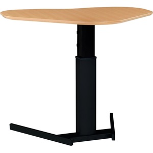 HEART MELAMINE BEECH VENEER TABLETOP WITH STEEL FRAME BLACK