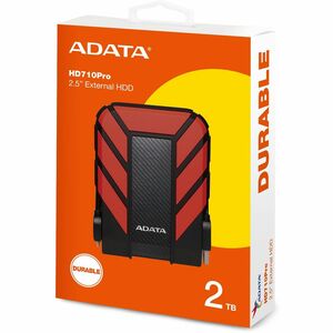 Adata HD710 Pro AHD710P-2TU31-CRD 2 TB Hard Drive - 2.5" External - Red