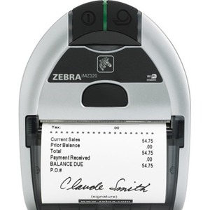 Zebra IMZ320 Direct Thermal Printer - Monochrome - Handheld - Receipt Print - USB - Bluetooth - Near Field Communication (NFC)