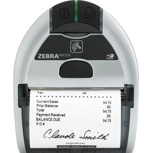 Zebra IMZ320 Direct Thermal Printer - Monochrome - Portable - Label/Receipt Print - USB - Bluetooth