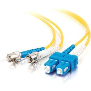 C2G-1m SC-ST 9/125 OS1 Duplex Singlemode PVC Fiber Optic Cable - Yellow