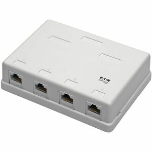 Tripp Lite Cat6 Surface-Mount Box 4-Port Unshielded 110 IDC Punchdown RJ45