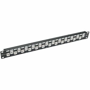 Tripp Lite 24-Port Cat6a Cat6 Cat5e Feed-Through Patch Panel Offset RJ45 1U