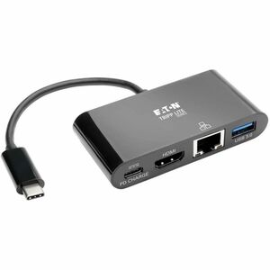 Tripp Lite USB C to HDMI Multiport Adapter Docking Station USB Type C to HDMI Black, Thunderbolt 3 Compatible, USB Type C, USB-C, USB Type-C