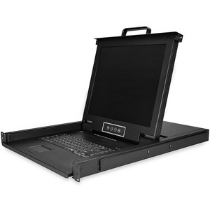 StarTech.com 8 Port Rackmount KVM Console w/ Cables - Integrated KVM Switch w/ 17" LCD - 1U LCD KVM Drawer 50000 MTBF - USB + VGA Support