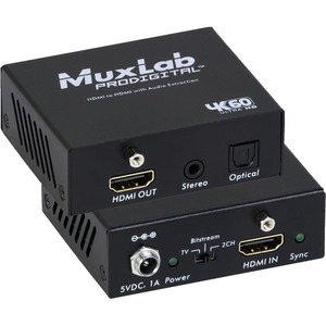MuxLab HDMI to HDMI with Audio Extraction, 4K/60