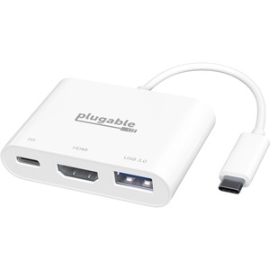 Plugable USB C Mini Dock with HDMI, USB 3.0 and Pass-Through Charging Compatible with 2018 iPad Pro, 2018 MacBook Air, Dell XPS 1315, Thunderbolt 3 and More