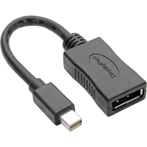 Tripp Lite Mini DisplayPort to DisplayPort Adapter 4K @ 60Hz mDP to DP 6in