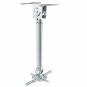 Manhattan Projector Mount, Ceiling, Universal, Tilt & Swivel, Height Range: 57 to 82cm, Max 20kg, Silver, Lifetime Warranty