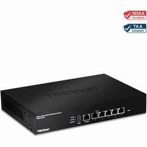 TRENDnet Gigabit Multi-WAN VPN Business Router; TWG-431BR; 5 x Gigabit ports; 1 x Console Port; QoS; Inter-VLAN Routing; Dynamic Routing; Load-Balancing; High Availability; Online Firmware Updates