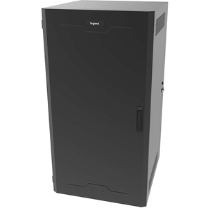 C2G 18RU Swing-Out Wall-Mount Cabinet with Solid Door-Black-TAA