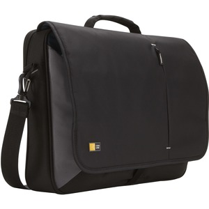 Case Logic VNM-217 Carrying Case (Messenger) for 17" Notebook, Accessories, Mouse, iPod, Cell Phone, Pen - Black