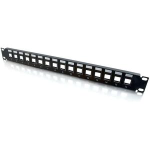 C2G 16-Port Patch Panel - Blank Keystone - 1U - 19"