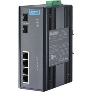 Advantech 4G+2 SFP W/ 4 IEEE 802.3 High Power PoE Industrial Wide Temperature Switch