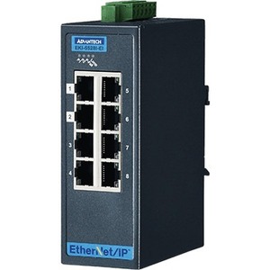 Advantech 8 Port Entry-level Managed Switch Support EtherNet/IP w/wide Temp