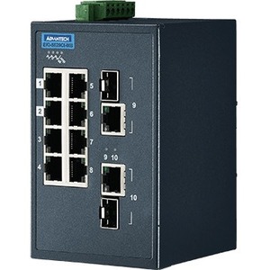 Advantech 8 + 2G Combo Ports Entry-Level Managed Switch Support Modbus/TCP W/Wide Temp