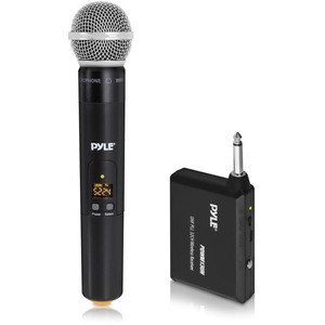 Pyle Wireless Microphone System, Handheld Mic with 1/4'' Transmitter