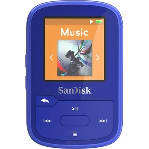 SanDisk Clip Sport Plus 16 GB Flash MP3 Player - Blue