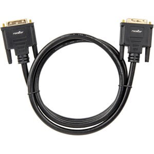 Rocstor Premium 3 ft DVI-D Single Link Cable - M/M - DVI cable for use with Projectors, Video Devices, Monitors, Notebook - 1m - 1 Pack - 1 x DVI-D (Single-Link 18+1) Male Digital Video - 1 x DVI-D (Single-Link) Male Digital Video - Gold Plated Connector - Shielding - Black DVI-D VIDEO MONITOR CABLE