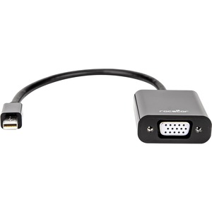 Rocstor Premium Mini DisplayPort to VGA Video Adapter - M/F - For connecting a VGA display to a Mini DisplayPort on a Mac or PC computer - Compatible with mDP DisplayPort on MacBook®, MacBook® Pro, Microsoft® Surface®, Surface® docking stations, Computers or Tablets with Mini Displayport -Resolutions up to 1920x1200 - Thunderbolt® 1 & 2 compatible - Black - Drivers are not required - ADAPTER MINI DISPLAYPORT TO VGA