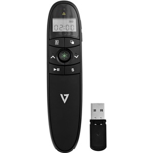 V7 Professional Wireless Green Laser Presenter - Black