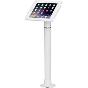 ArmorActive Pipeline Kiosk 24 in with Elite for iPad 9.7 in White with Baseplate