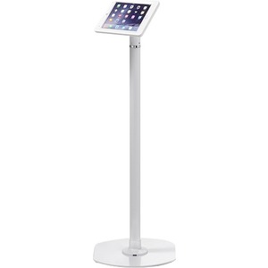 ArmorActive Pipeline Kiosk 42 in with Elite for iPad 9.7 in White with Baseplate