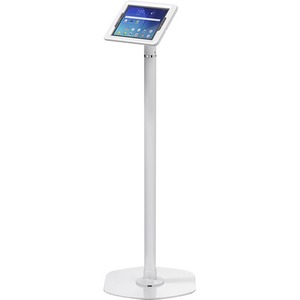 ArmorActive Pipeline Kiosk 42 in with Elite for Tab A 10.1 in White with Baseplate