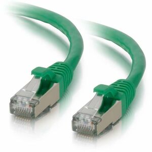 C2G-15ft Cat6 Snagless Shielded (STP) Network Patch Cable - Green