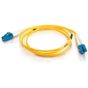 C2G 6m LC-LC 9/125 OS2 Duplex Single-Mode PVC Fiber Optic Cable (USA-Made)