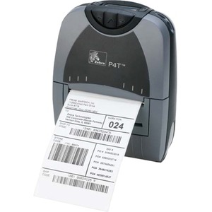 Zebra P4T Thermal Transfer Printer - Monochrome - Portable - Label Print - USB - Serial