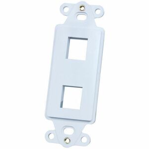 Ortronics Keystone Techchoice Rectangular Stylistics Frame, 2-Port, White