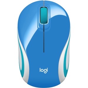 Logitech Wireless Mini Mouse M187 Ultra Portable, 2.4 GHz with USB Receiver, 1000 DPI Optical Tracking, 3-Buttons, PC / Mac / Laptop - Palace Blue