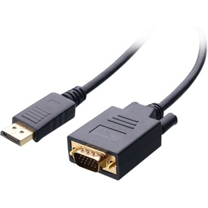 4XEM 10FT DisplayPort To VGA Adapter Cable - Black