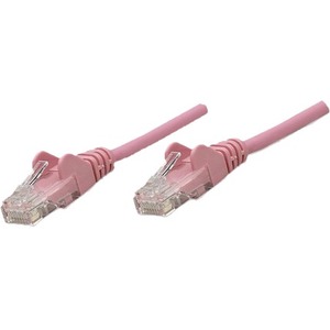 Intellinet Network Solutions Cat6 UTP Network Patch Cable, 7 ft (2.0 m), Pink