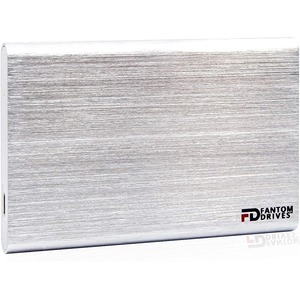 Fantom Drives FD GFORCE 3.1 - 480GB Portable SSD - USB 3.1 Gen 2 Type-C 10Gb/s - Silver - Mac Plug and Play - Made with High Quality Aluminum - Transfer Speed up to 560MB/s - 3 Year Warranty - (CSD480S-M)