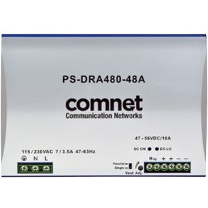 Comnet Industrial DIN Rail Mounting 480 Watt 48 Volt Power Supply