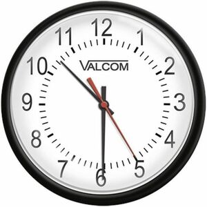Valcom 12-Inch Analog Clock, Wireless, 110Vac/24Vdc, V-AW12BLP
