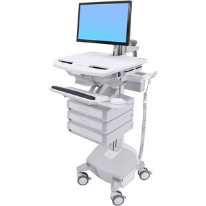 Ergotron Electric Lift Cart with LCD Arm, LiFe Powered, 3 Drawers (1x3)