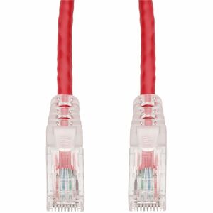 AddOn 6ft Red CAT 6 PVC Ethernet Cable Snagless Easy Clear Boot TAA RJ-45 M/M