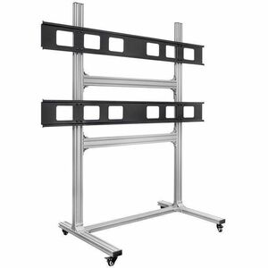 Monoprice Commercial Series 2x2 Video Wall Mount Bracket System Rolling Display Cart