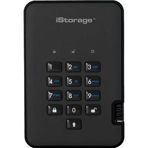 iStorage diskAshur2 HDD 1 TB | Secure Portable Hard Drive | Password Protected | Dust/Water-Resistant | Hardware Encryption IS-DA2-256-1000-B