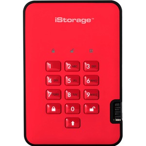 iStorage diskAshur2 HDD 5 TB | Secure Portable Hard Drive | Password Protected | Dust/Water-Resistant | Hardware Encryption IS-DA2-256-5000-R