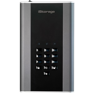 iStorage diskAshur DT2 12 TB Secure Encrypted Desktop Hard Drive | FIPS Level-2 | Password protected | Dust/Water Resistant. IS-DT2-256-12000-C-G