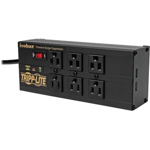 Tripp Lite Isobar Surge Protector Power Strip 6 Outlet 2 USB Charging Ports 10ft Cord