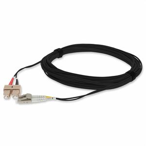 AddOn 5m SC to LC Black OM4 Duplex OFNR (Riser-Rated) MMF (Multi Mode) Fiber Patch Cable, 50/125